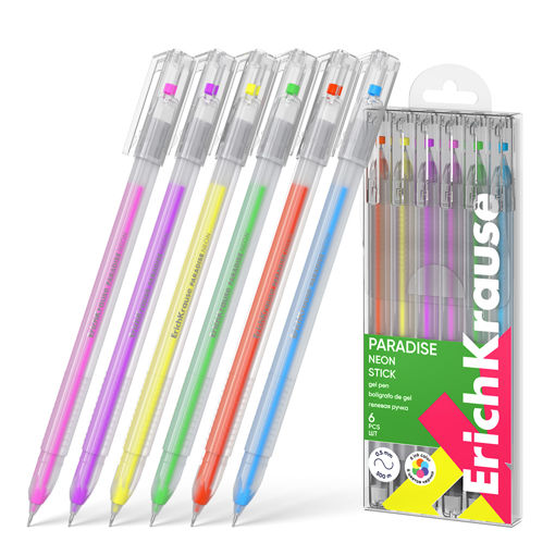 Picture of EK PARADISE STICK GEL PENS NEON 6 PACK